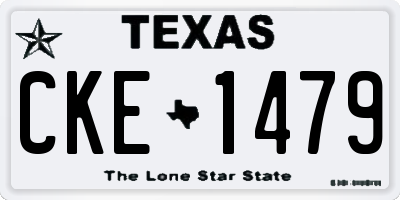 TX license plate CKE1479