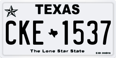 TX license plate CKE1537