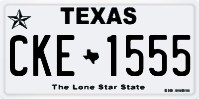 TX license plate CKE1555