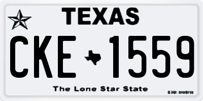 TX license plate CKE1559