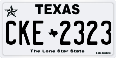 TX license plate CKE2323