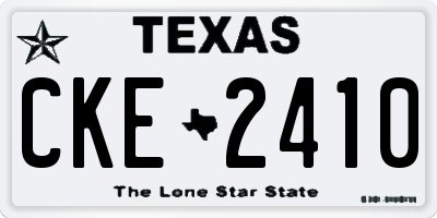 TX license plate CKE2410