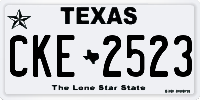 TX license plate CKE2523