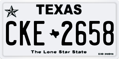 TX license plate CKE2658