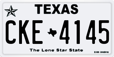TX license plate CKE4145