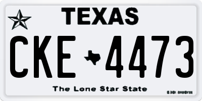 TX license plate CKE4473