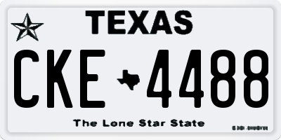 TX license plate CKE4488