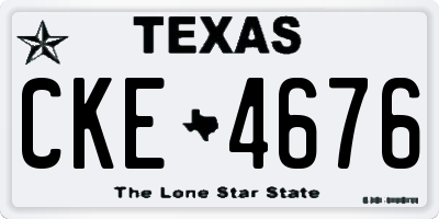 TX license plate CKE4676