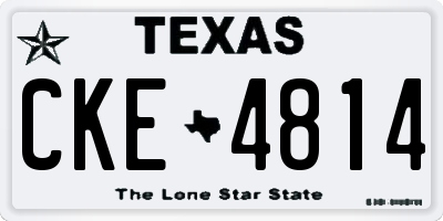 TX license plate CKE4814