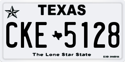 TX license plate CKE5128