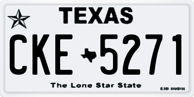 TX license plate CKE5271