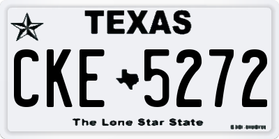 TX license plate CKE5272