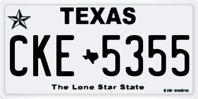 TX license plate CKE5355