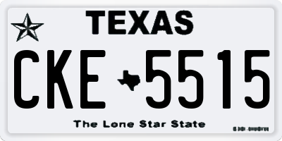 TX license plate CKE5515