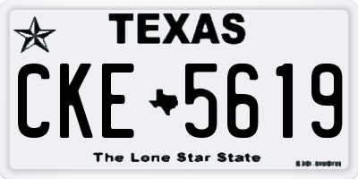 TX license plate CKE5619
