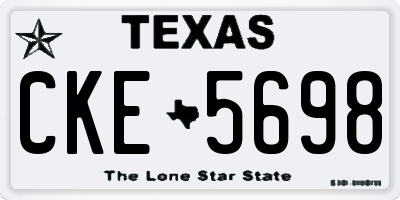 TX license plate CKE5698