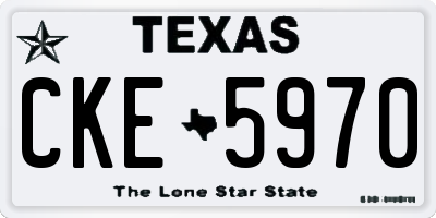 TX license plate CKE5970