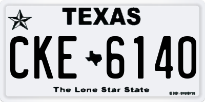 TX license plate CKE6140