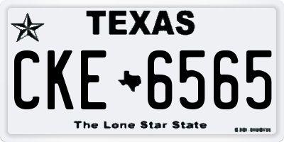 TX license plate CKE6565