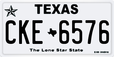 TX license plate CKE6576