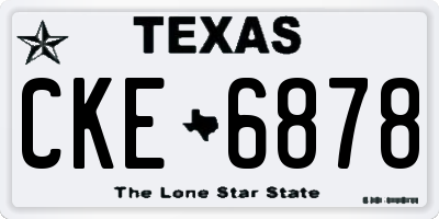 TX license plate CKE6878