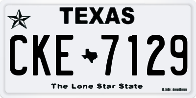 TX license plate CKE7129