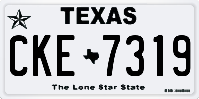 TX license plate CKE7319
