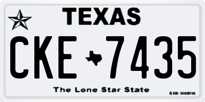 TX license plate CKE7435