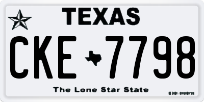 TX license plate CKE7798