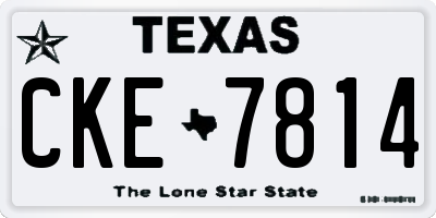 TX license plate CKE7814