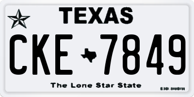 TX license plate CKE7849