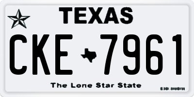 TX license plate CKE7961