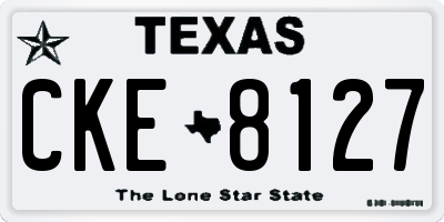 TX license plate CKE8127