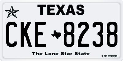TX license plate CKE8238