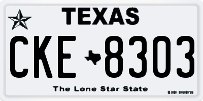 TX license plate CKE8303