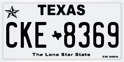 TX license plate CKE8369