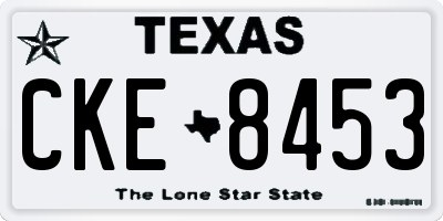 TX license plate CKE8453