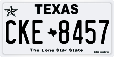 TX license plate CKE8457