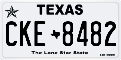 TX license plate CKE8482