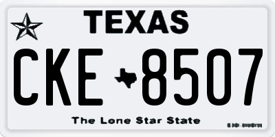 TX license plate CKE8507