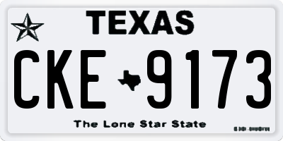TX license plate CKE9173