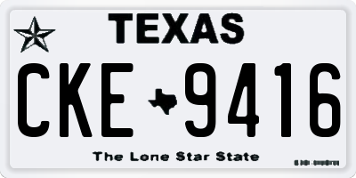 TX license plate CKE9416