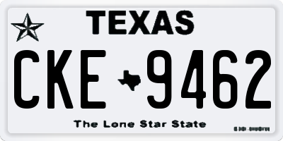 TX license plate CKE9462