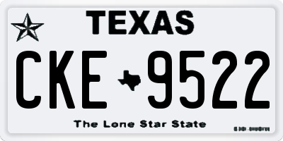 TX license plate CKE9522