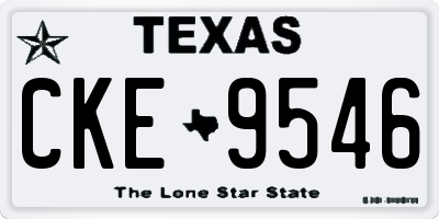 TX license plate CKE9546