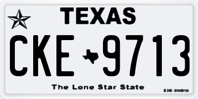 TX license plate CKE9713