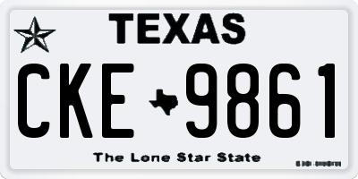 TX license plate CKE9861