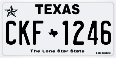 TX license plate CKF1246
