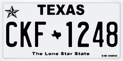 TX license plate CKF1248