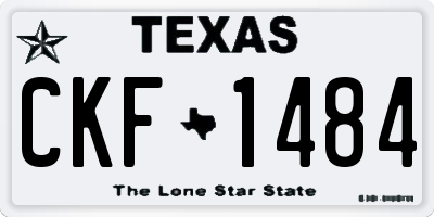 TX license plate CKF1484